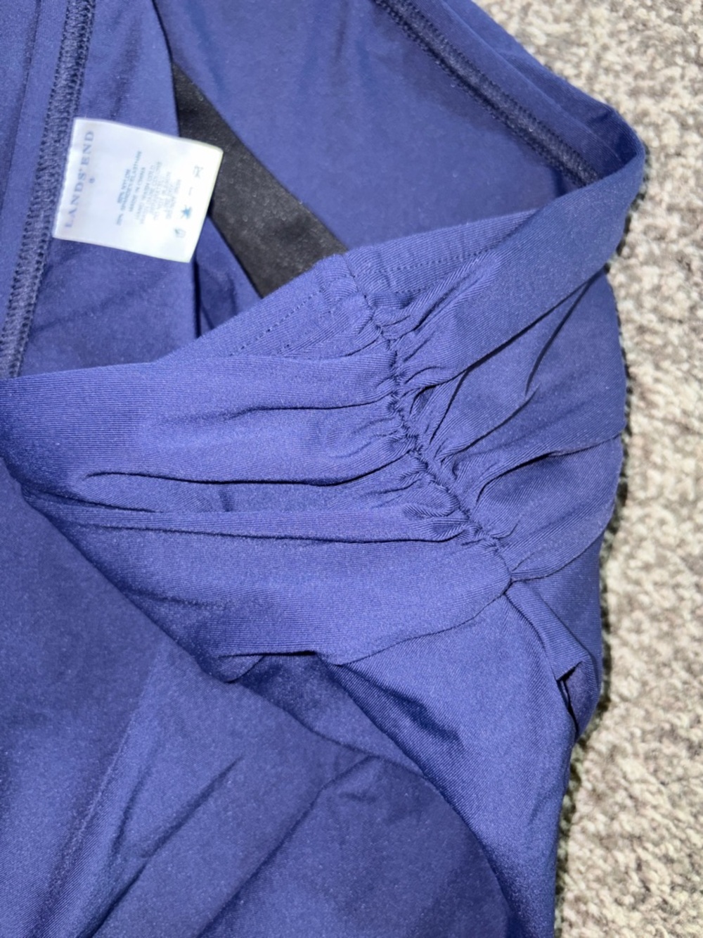 Land’s End Swim Skirt Bikini Bottom Low Rise Navy Size 6/Small - Picture 5 of 11